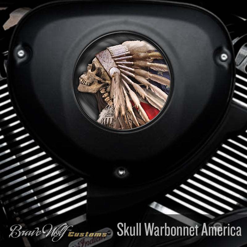 Skull Warbonnet - 5 Inch Decal (America)