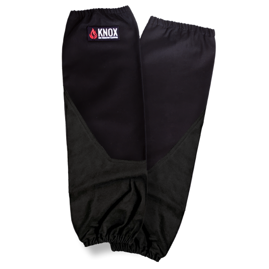 Knox Split Leather FR Welding Sleeves (Black)