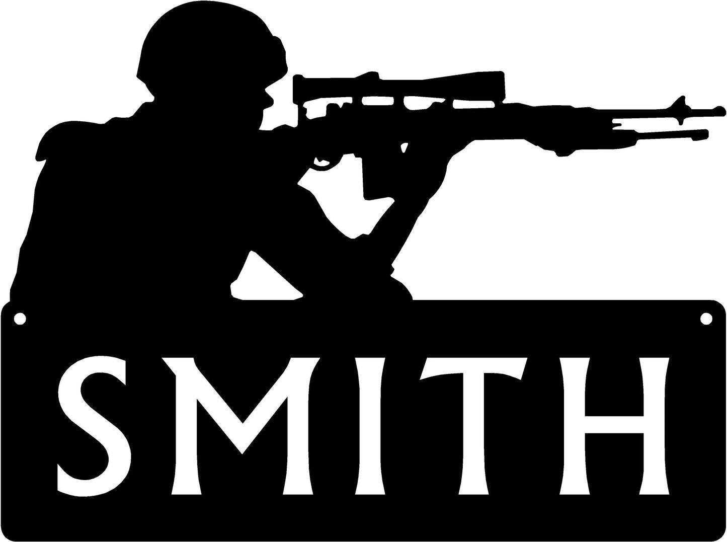 Military Sniper House Address or Personalized Name Sign