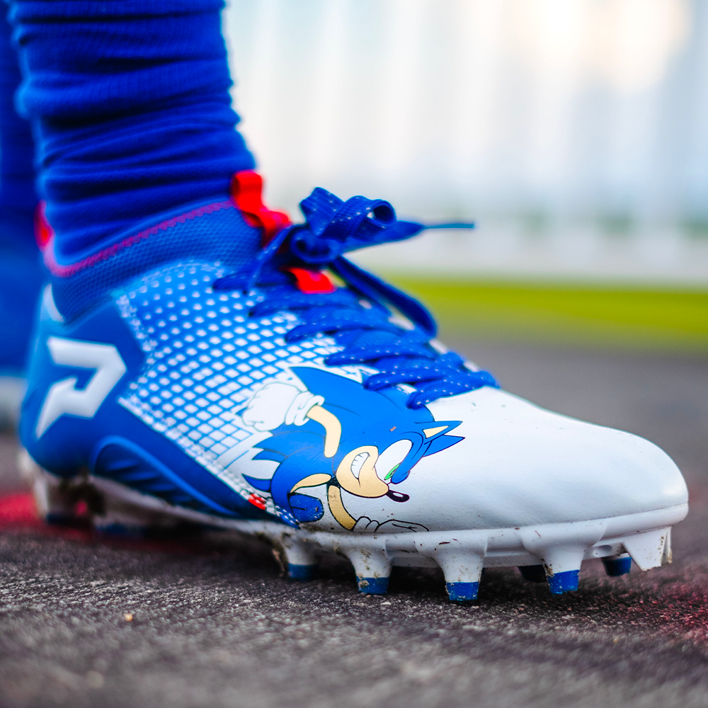 Sonic the Hedgehog Football Cleats - Quantum Speed by Phenom Elite