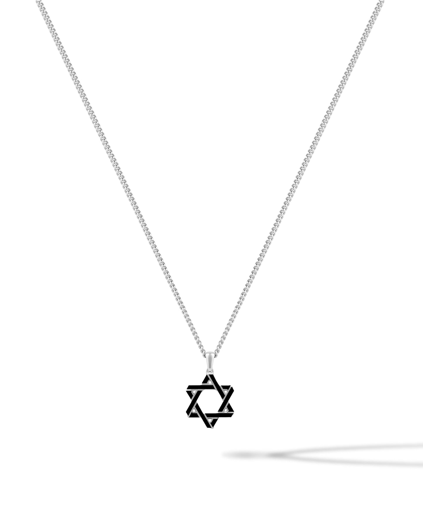 Star Of David Pendant - Black Onyx