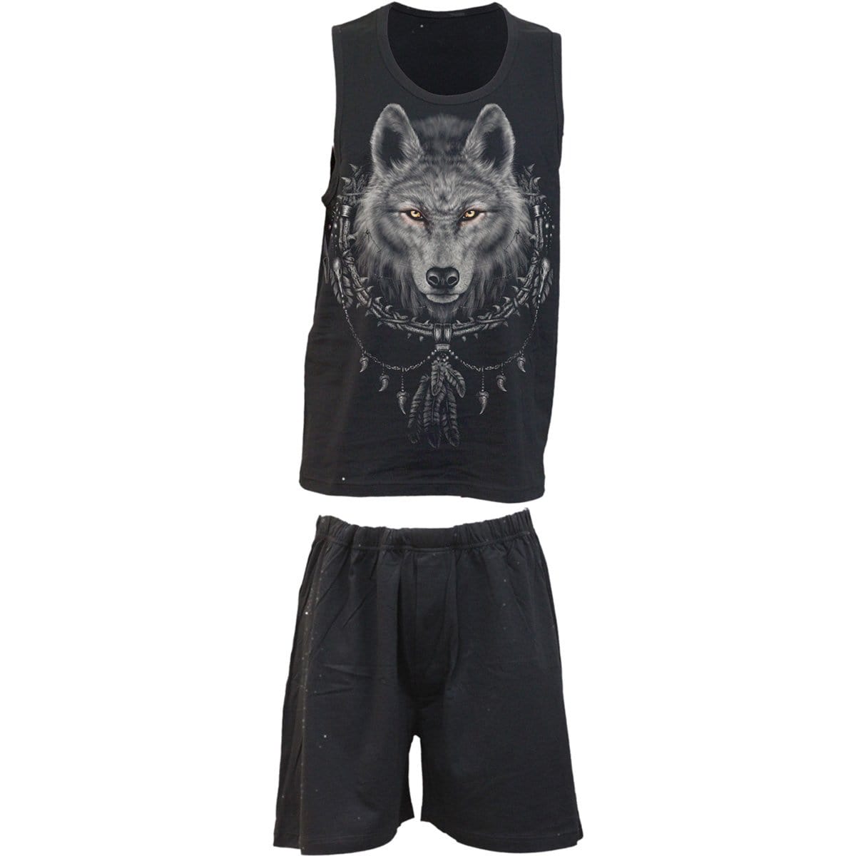 WOLF CHI - 4pc Mens Gothic Pyjama Set