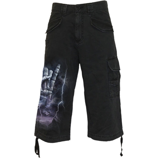 ROCK ETERNAL - Vintage Cargo Shorts 3/4 Long Black