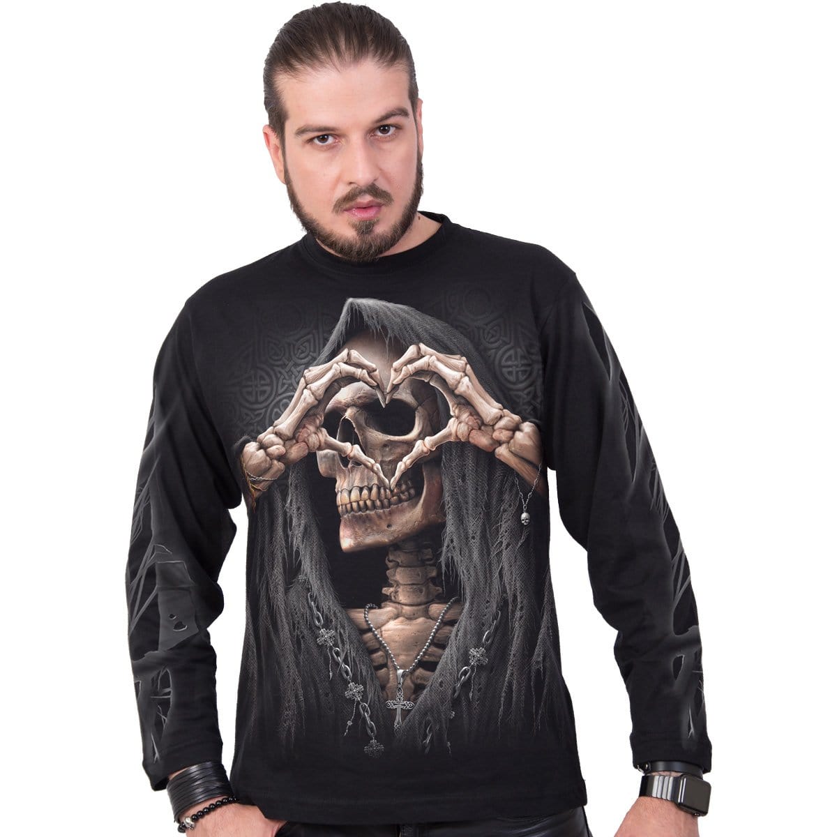 DARK LOVE - Longsleeve T-Shirt Black