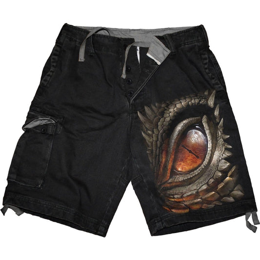 DRAGON EYE - Vintage Cargo Shorts Black