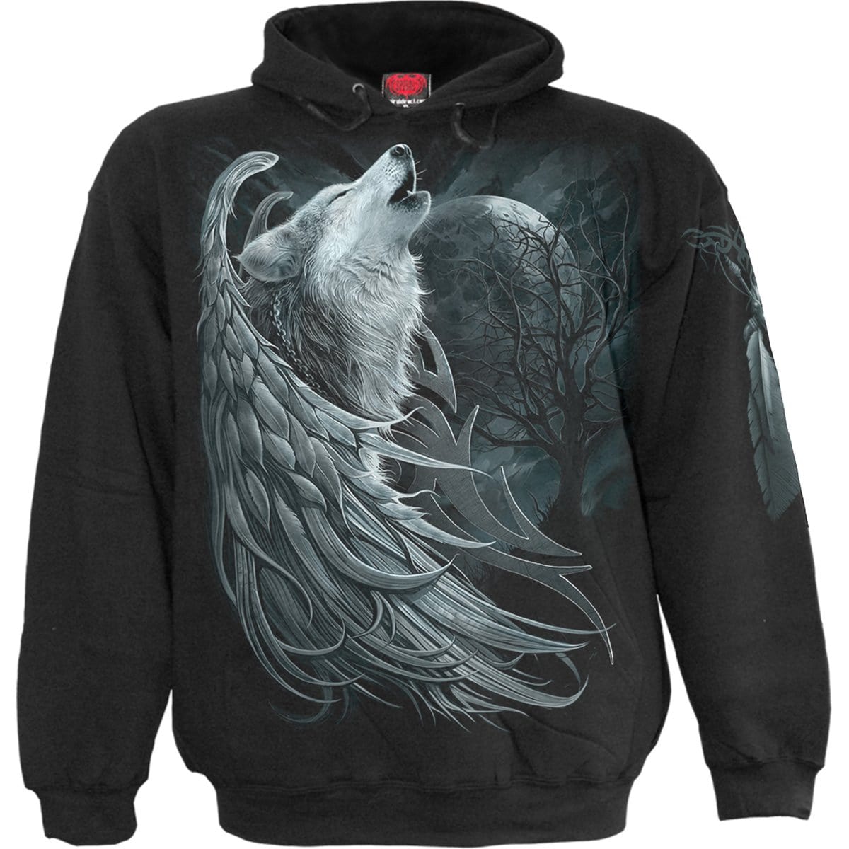 WOLF SPIRIT - Hoody Black