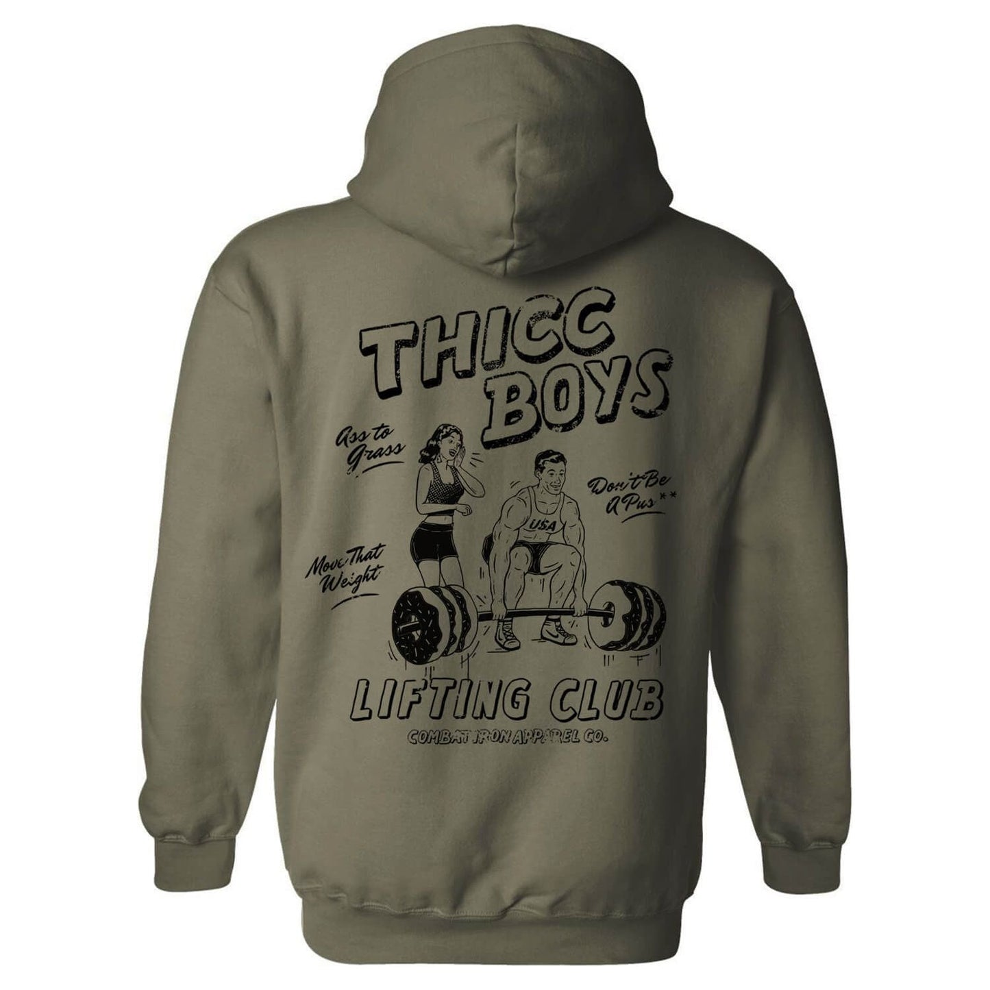 THICC BOYS LIFTING CLUB MEN'S FLEECE LINED HOODIE