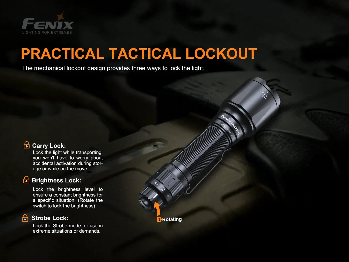 Fenix TK22 TAC Tactical Flashlight - 2800 Lumens