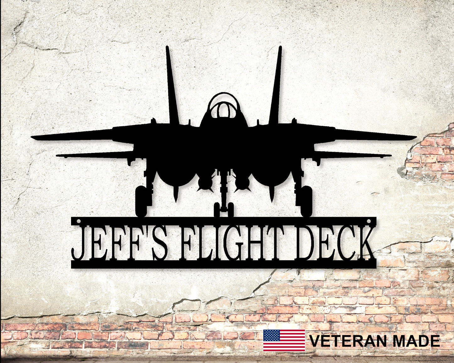 F-14 Fighter Jet Personalized Metal Sign