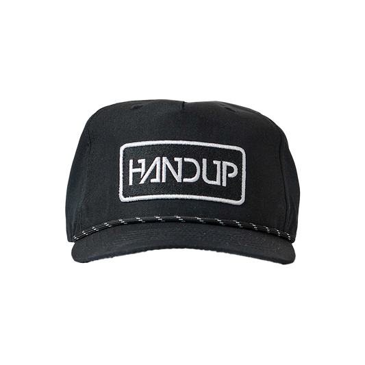 Pinch Front Rope Hat - Black Logo