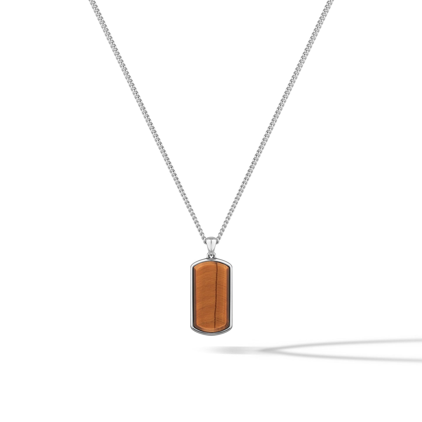 Beveled Tag Pendant - Tigers Eye