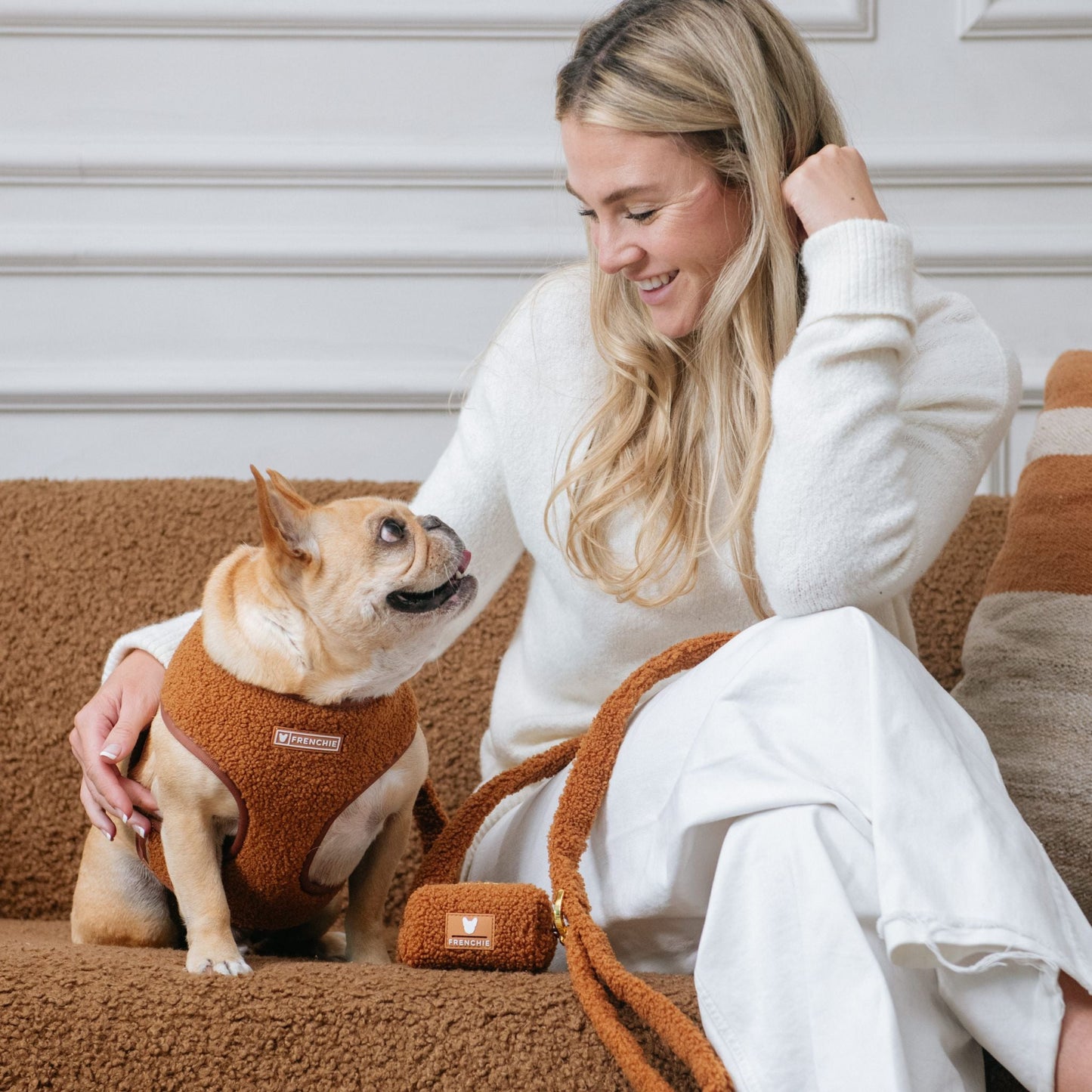 Frenchie Duo Reversible Harness - Teddy Brown