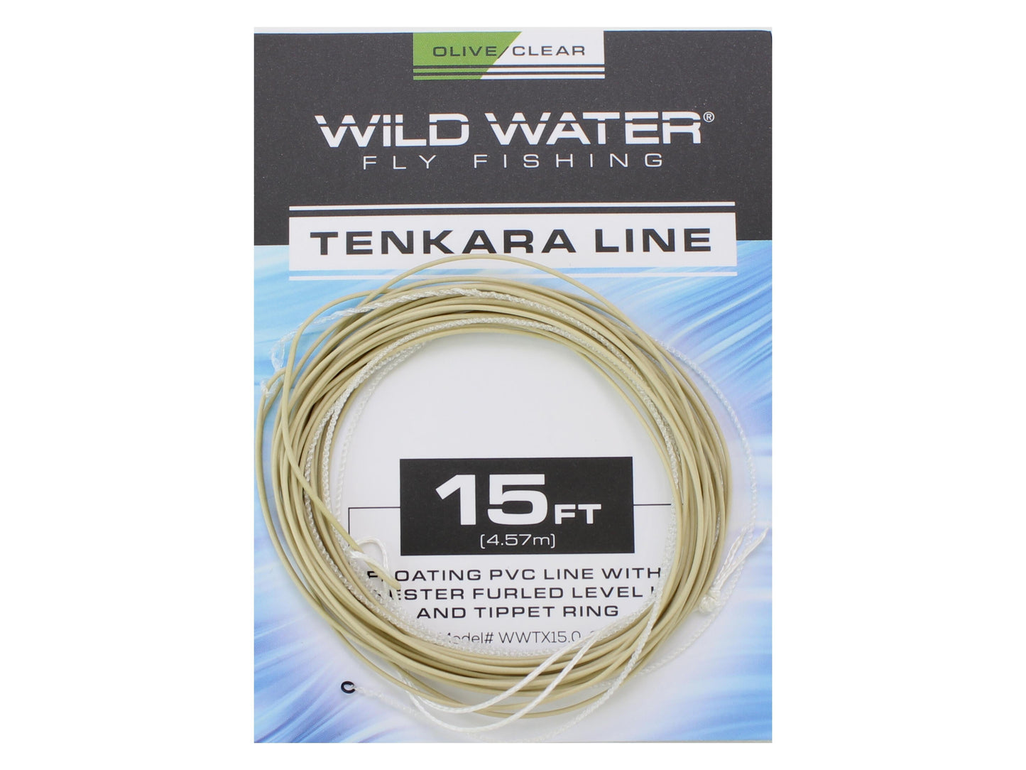 15' Olive PVC Tenkara Line with Furled Level Line | Wild Water Fly Fishing