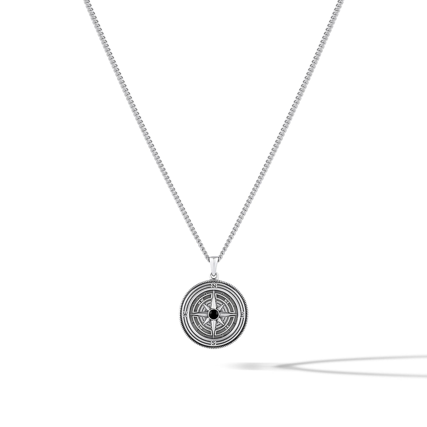 Compass Pendant - Sterling Silver