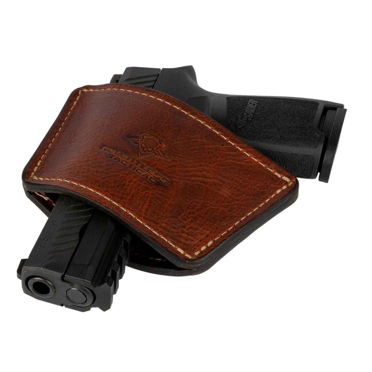 Dual Threat IWB / OWB Universal Belt Slide Holster | Made in USA | Ambidextrous Leather Holster