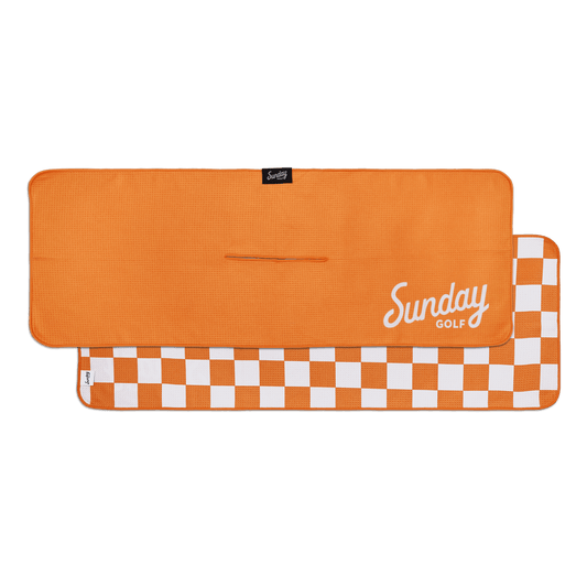 Tailgate Golf Towel | Orange Checker