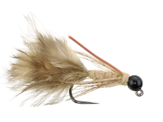 Tungsten Bead Head Wooly Bugger with Rubber Legs, Size 10 | Tan | Qty. 6 | Wild Water Fly Fishing