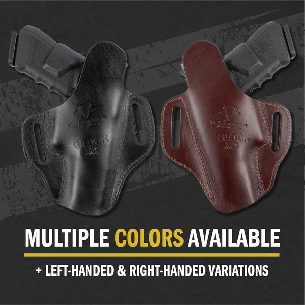 Ultimate Leather Holster 2 Slot OWB | Made in USA | Lifetime Warranty | For GLOCK 17 19 22 26 32 33 / S&W M&P Shield / Springfield XD & XDS / Plus All Similar Sized Handguns