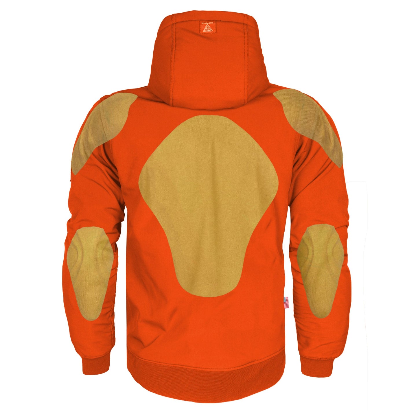 Protective SoftShell Unisex Hoodie - Orange Matte with Pads