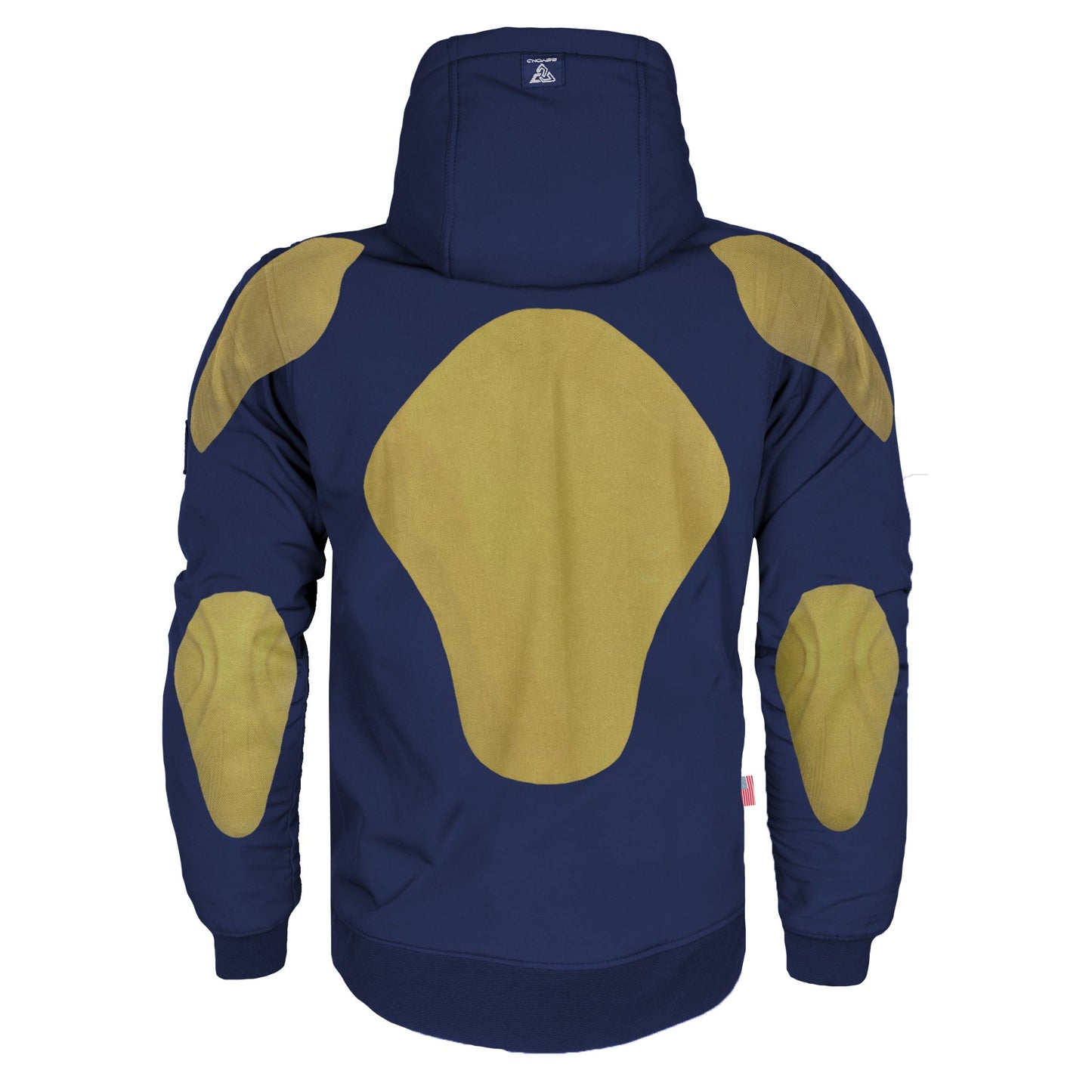 Protective SoftShell Unisex Hoodie - Navy Blue Matte with Pads