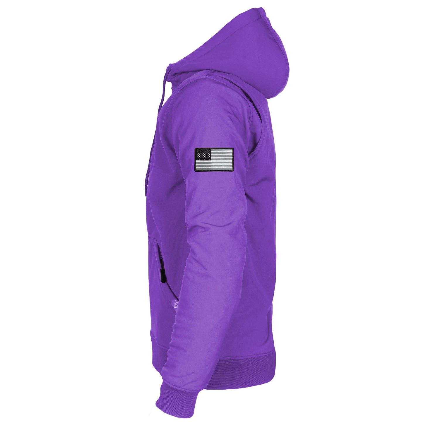 Protective SoftShell Unisex Hoodie - Purple Matte with Pads