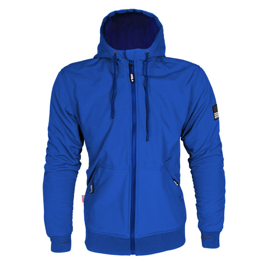 Protective SoftShell Unisex Hoodie - Royal Blue Matte with Pads