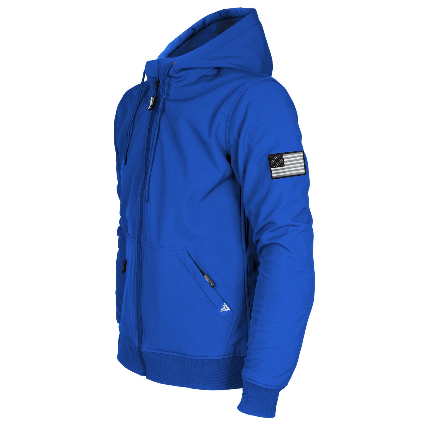 Protective SoftShell Unisex Hoodie - Royal Blue Matte with Pads