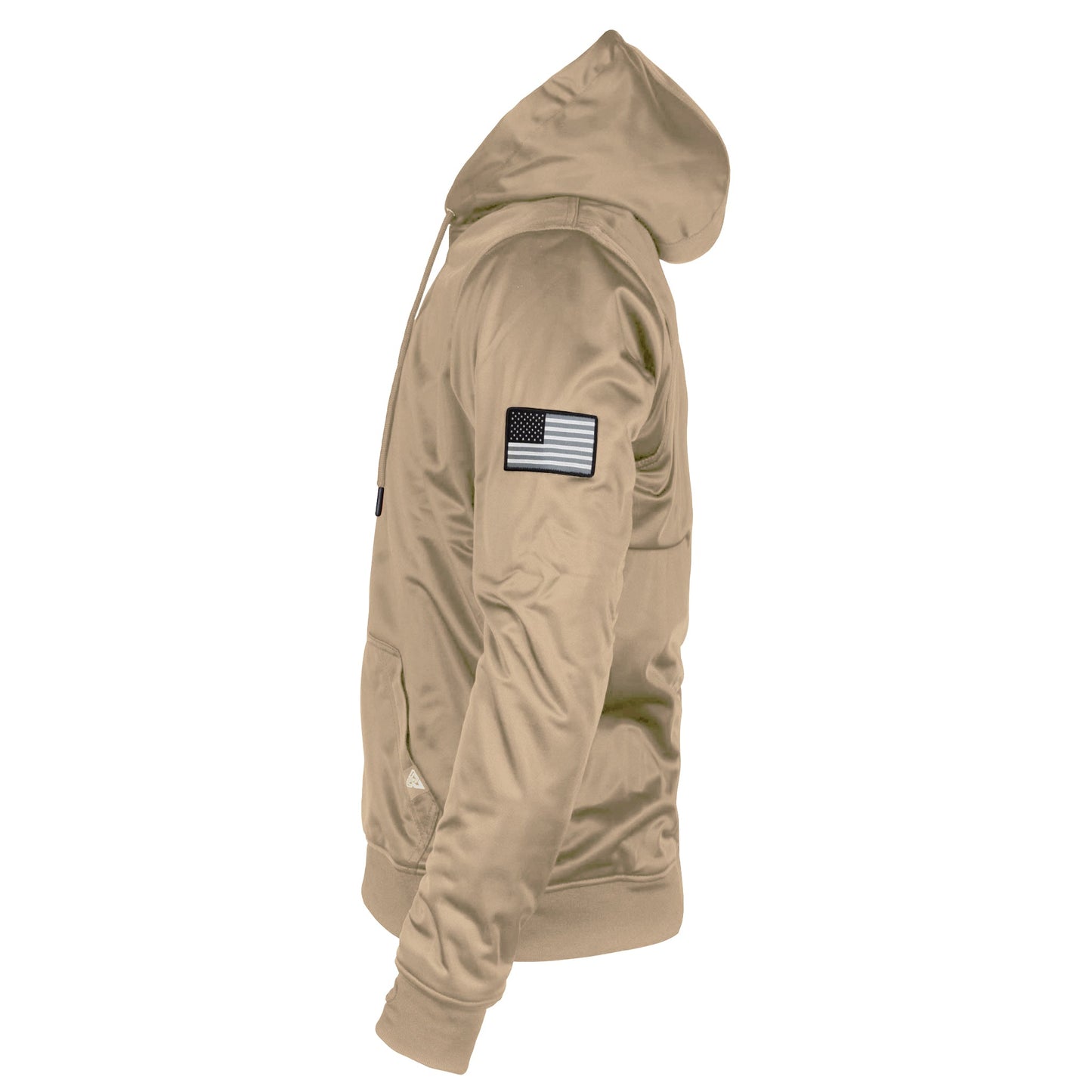 Khaki Solid Ultra Protective Hoodie with Pads