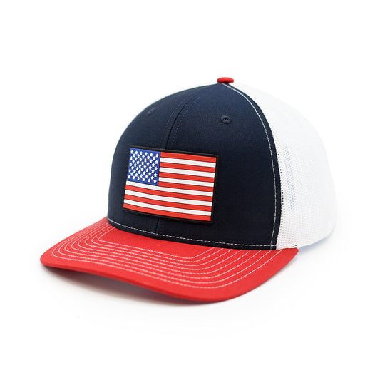 USA Flag PVC Patch Hat