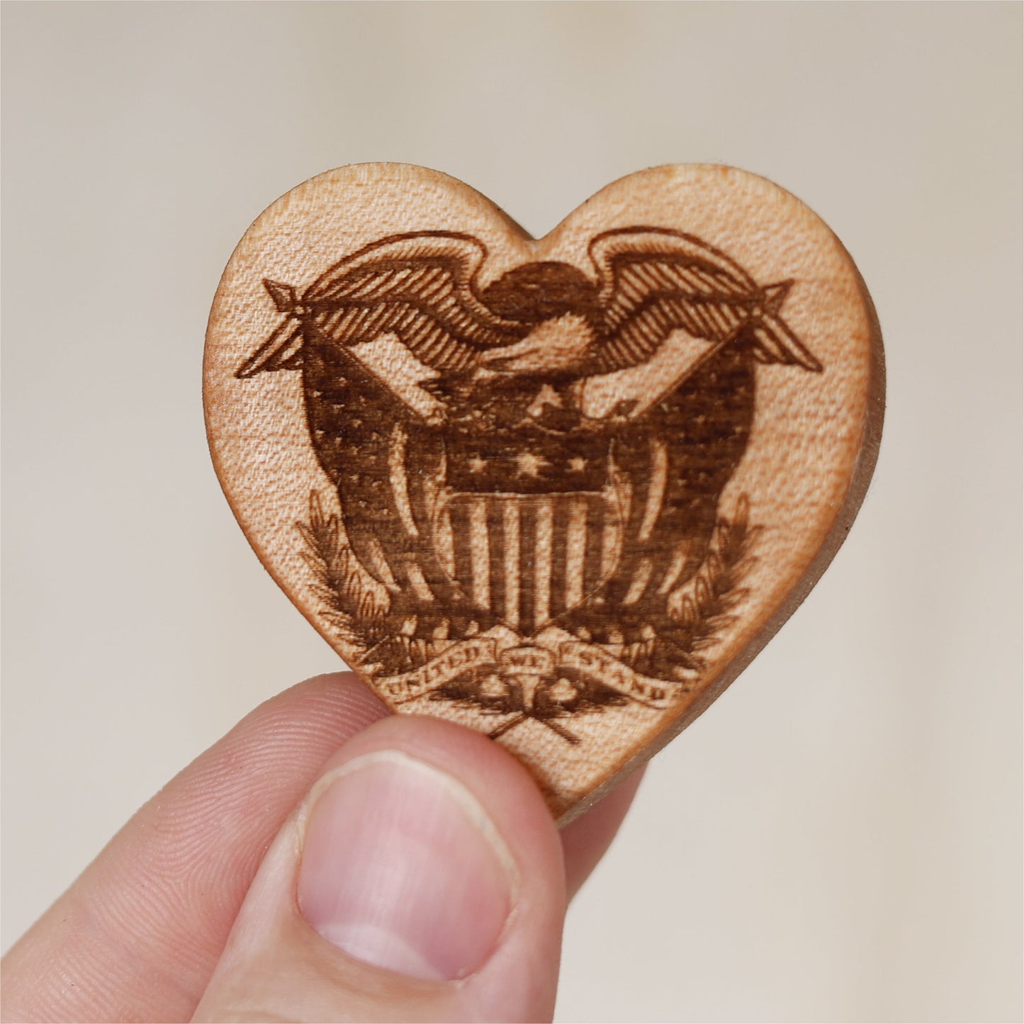 Patriotic Engraved Hearts