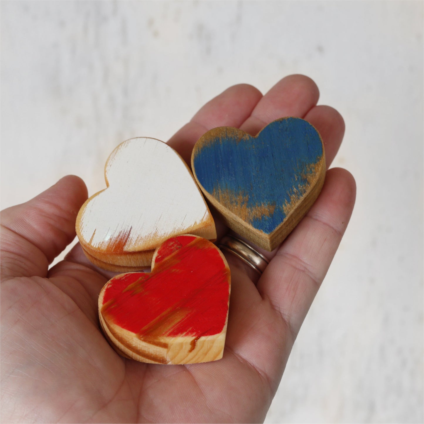 Patriotic Engraved Hearts