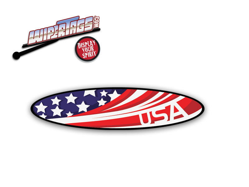 USA Oval Flag WiperTag