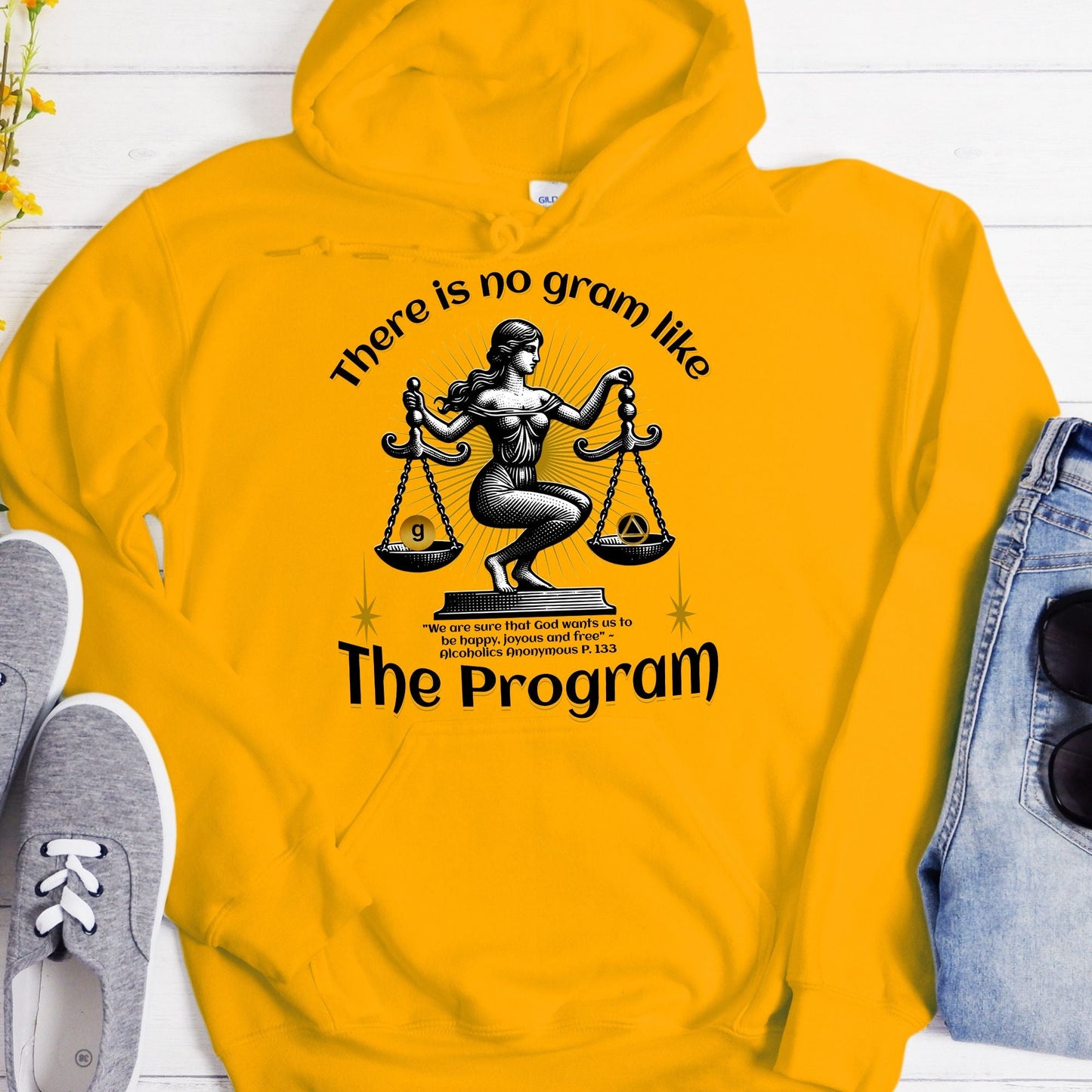 AA Recovery Hoodie | Inspiring Sobriety |  There's No Gram Like The Program