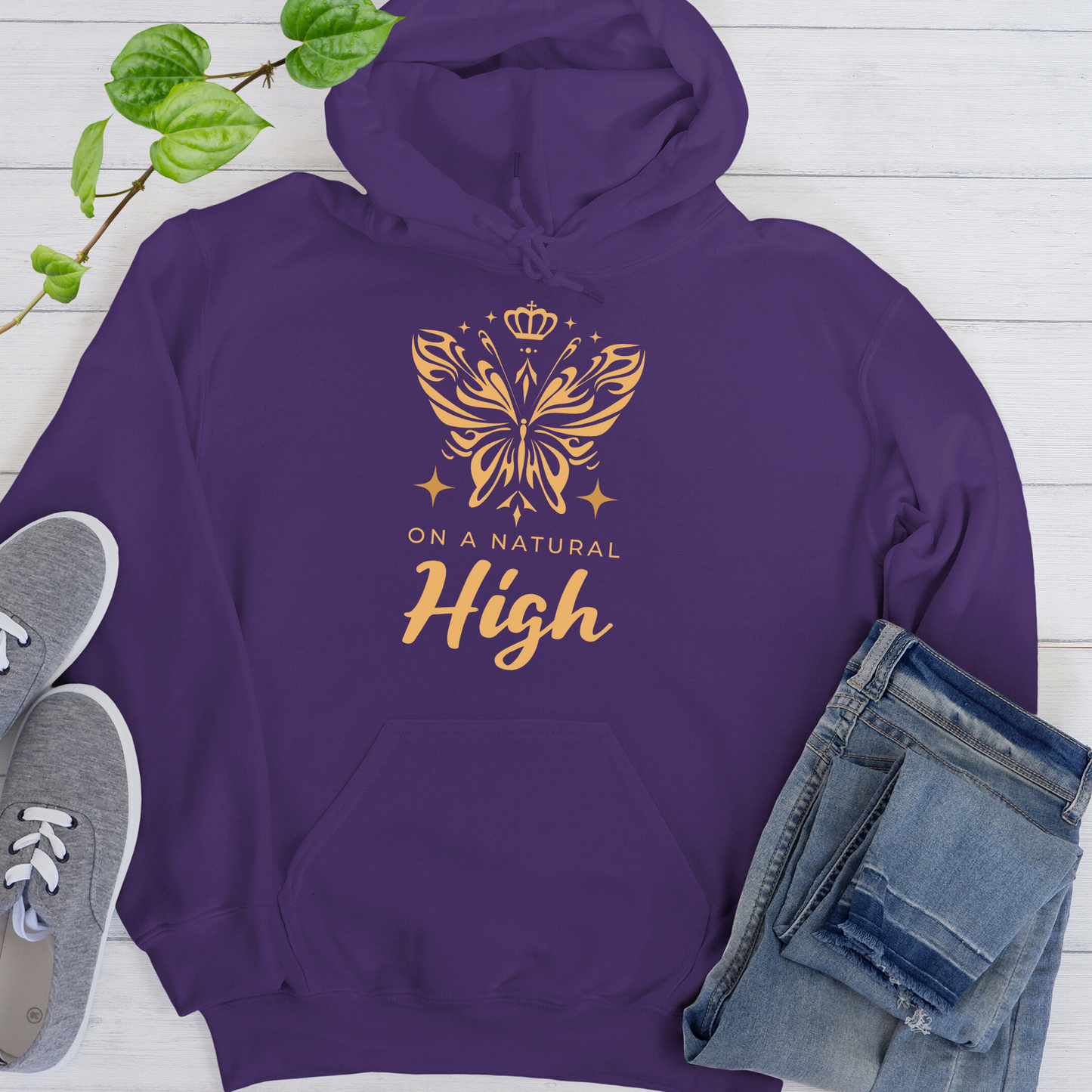 Recovery Hoodie | Inspiring Sobriety |  On a Natural High Butterfly