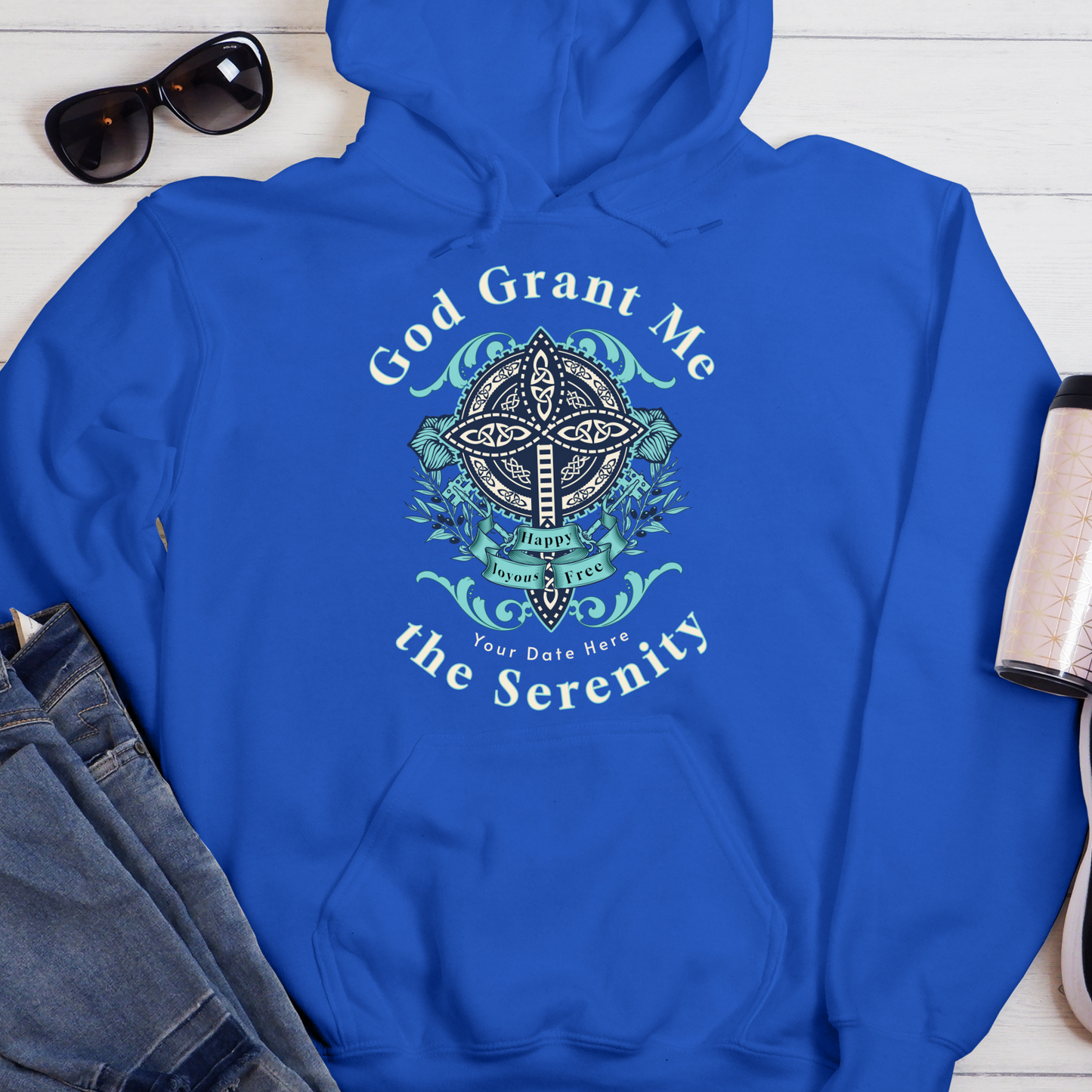 Custom Recovery Hoodie | Inspiring Sobriety |  God Grant Me The Serenity