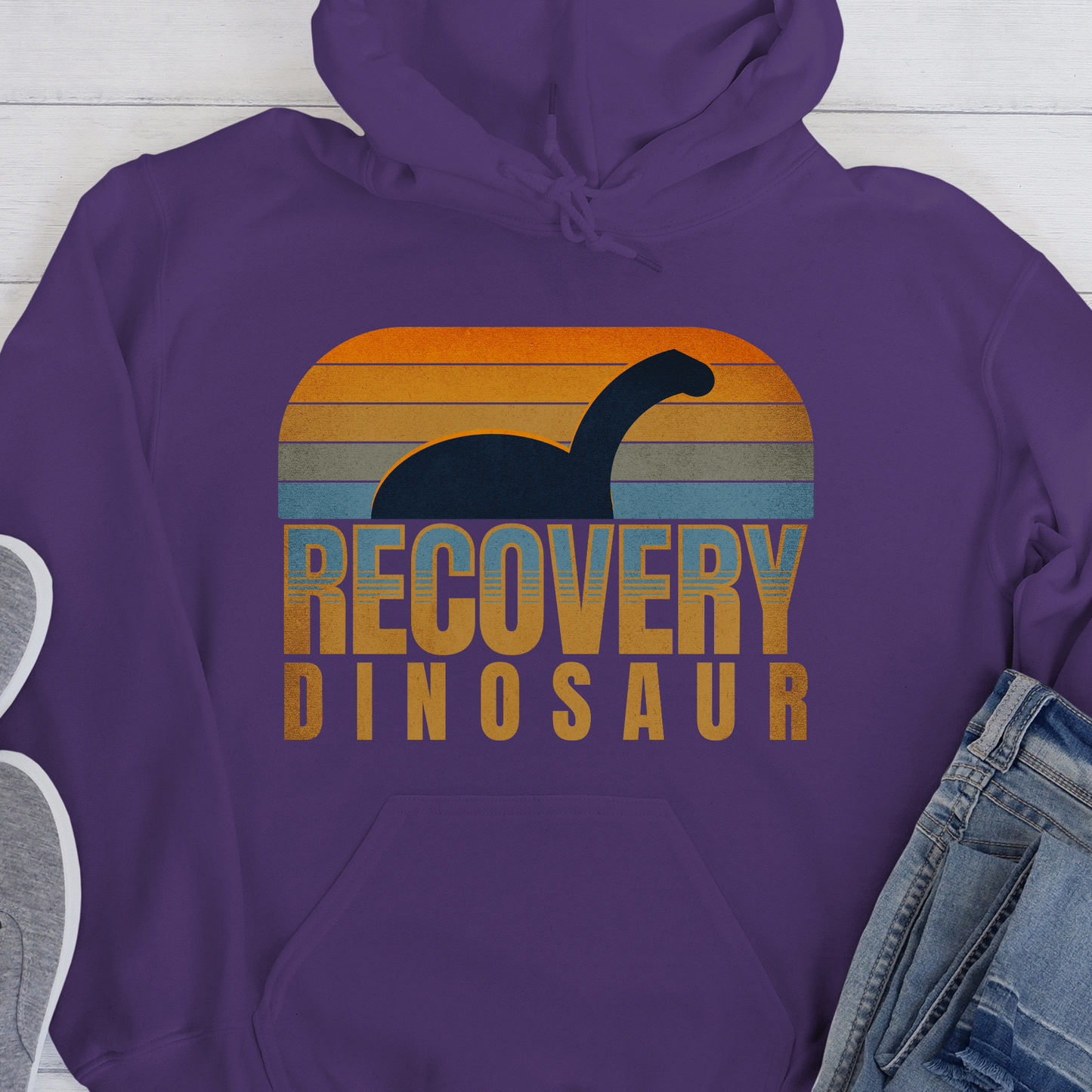 Recovery Hoodie | Inspiring Sobriety | Recovery Dinosaur