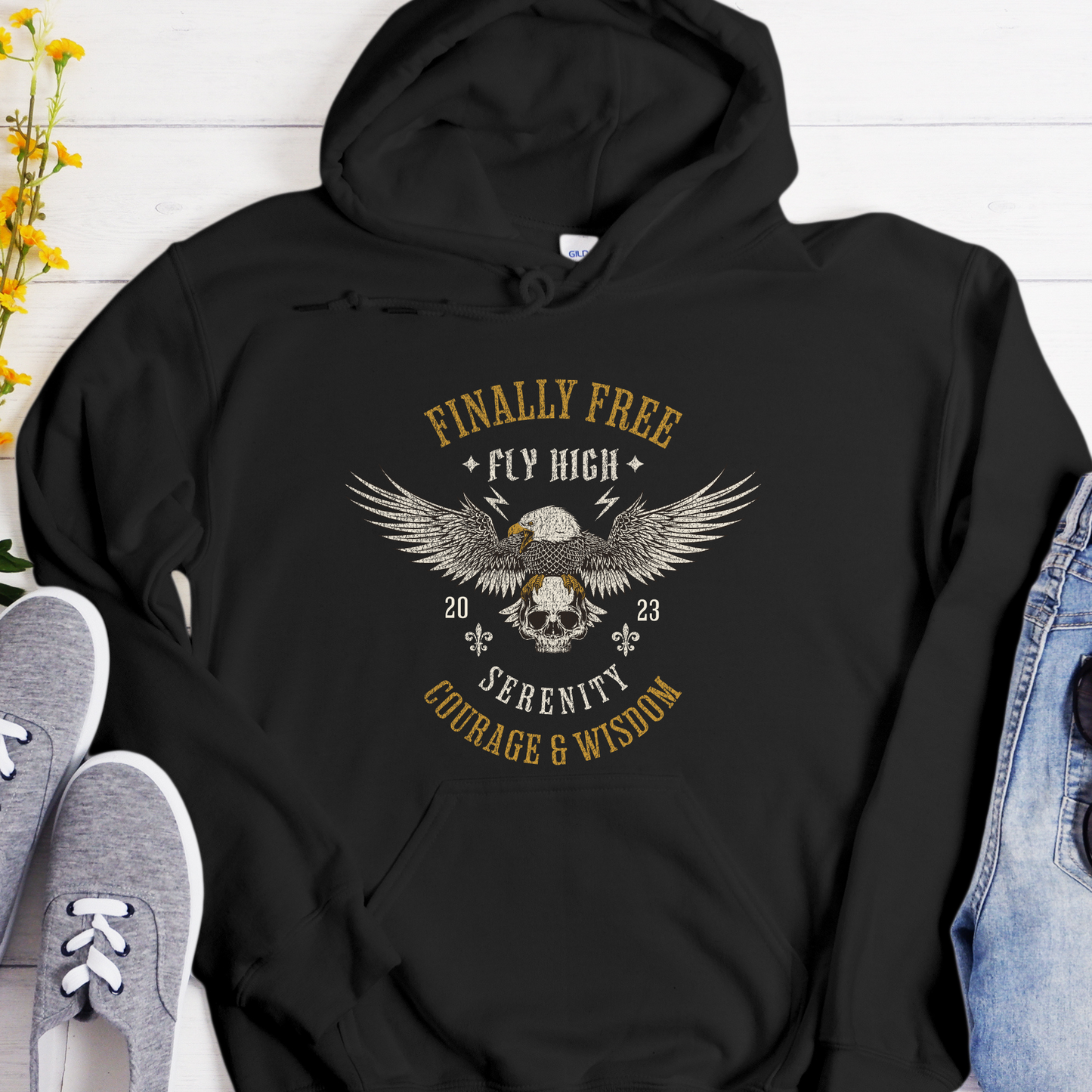 Recovery Hoodie | Inspiring Sobriety | Finally Free, Fly High