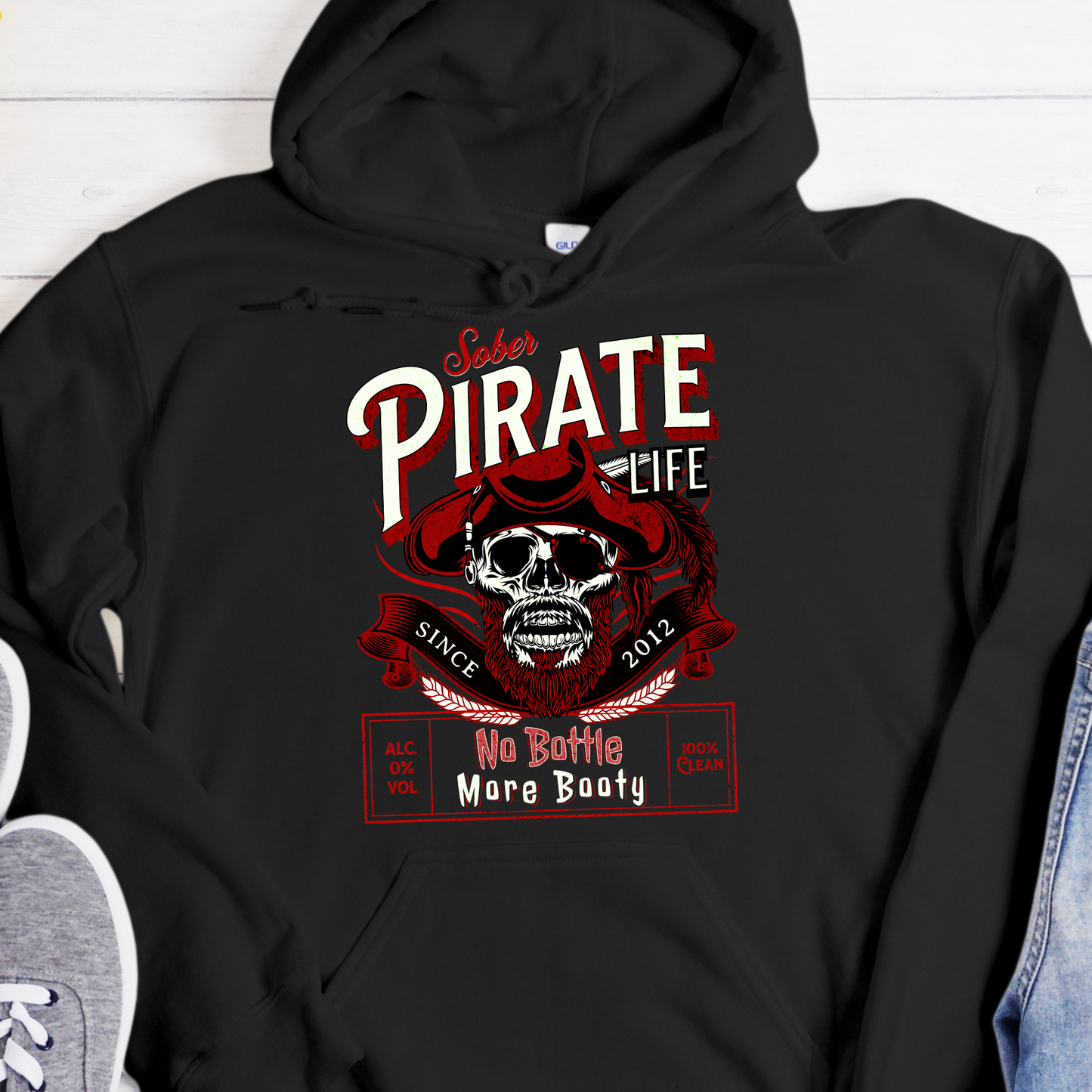 Recovery Hoodie | Inspiring Sobriety |  Sober Pirate Life