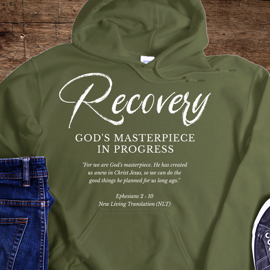 Recovery Hoodie | Inspiring Sobriety |  Recovery, God's Masterpiece