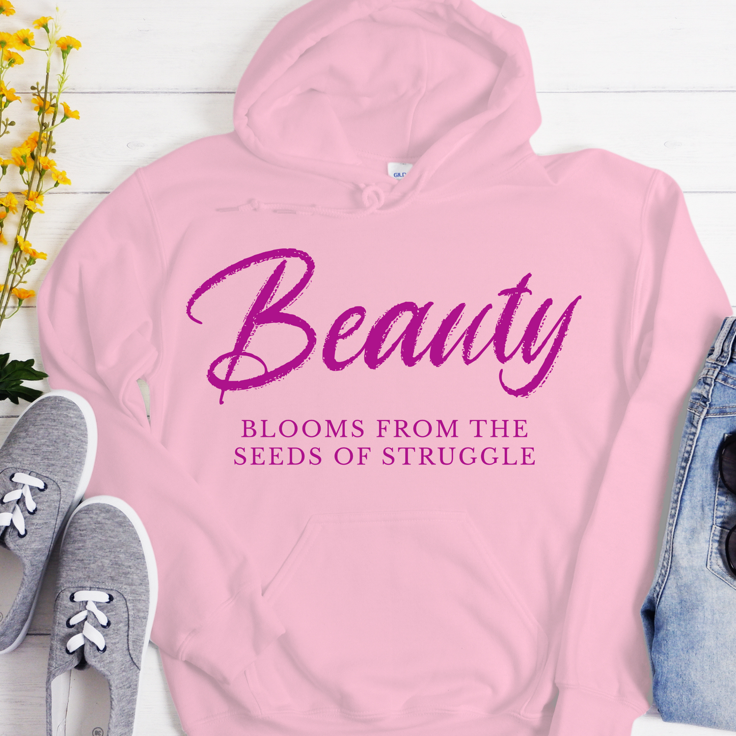 Recovery Hoodie | Inspiring Sobriety | Beauty Blooms From The Seeds of Struggle