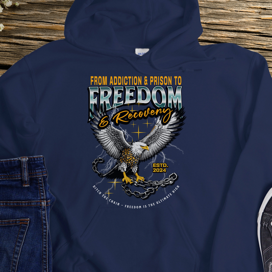 Custom Recovery Hoodie | Inspiring Sobriety |  From Addiction & Prison To Freedom & Recovery