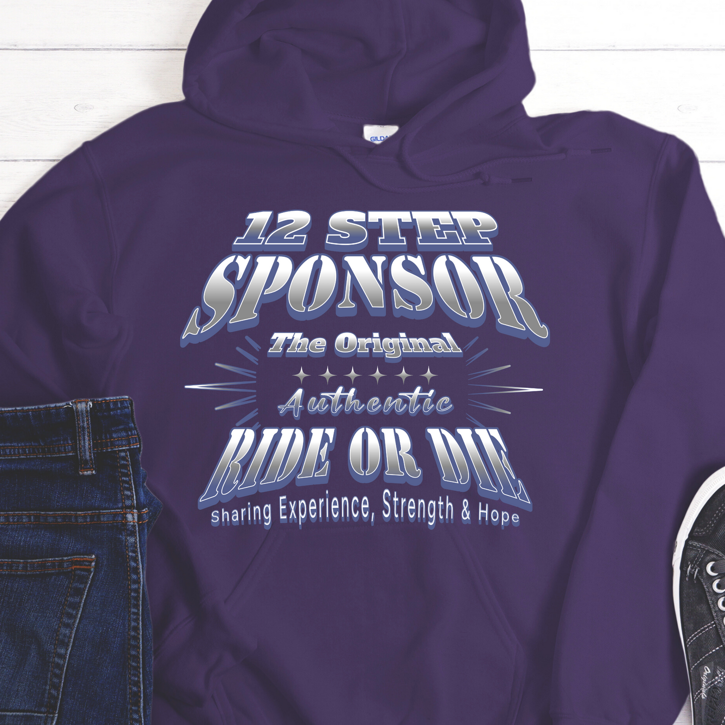 Recovery Hoodie | Inspiring Sobriety |  12 Step Sponsor (Ride or Die)