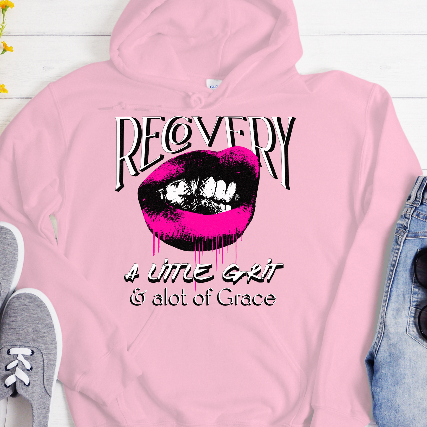 Recovery Hoodie | Inspiring Sobriety |  Recovery - Grit and Grace