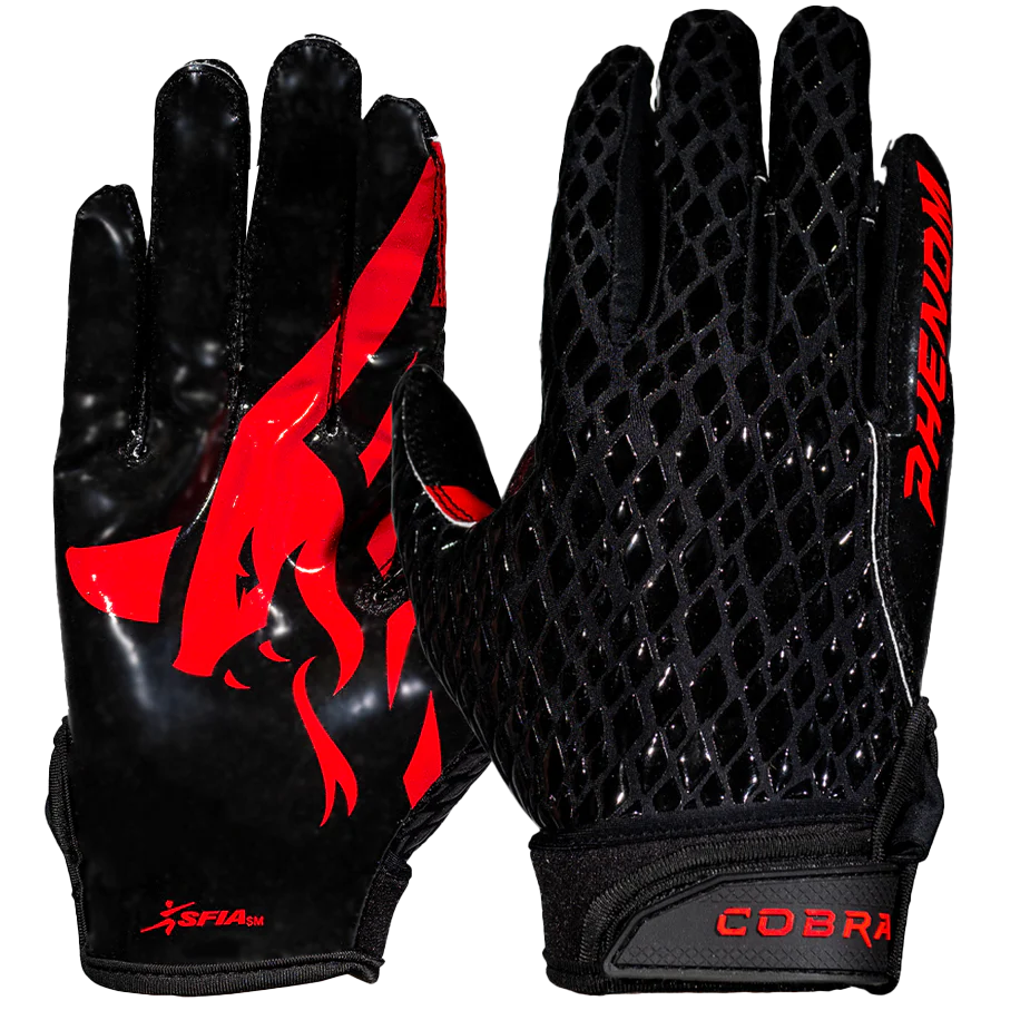 Phenom Elite Football Gloves - VPS4 - Black Cobra Skin