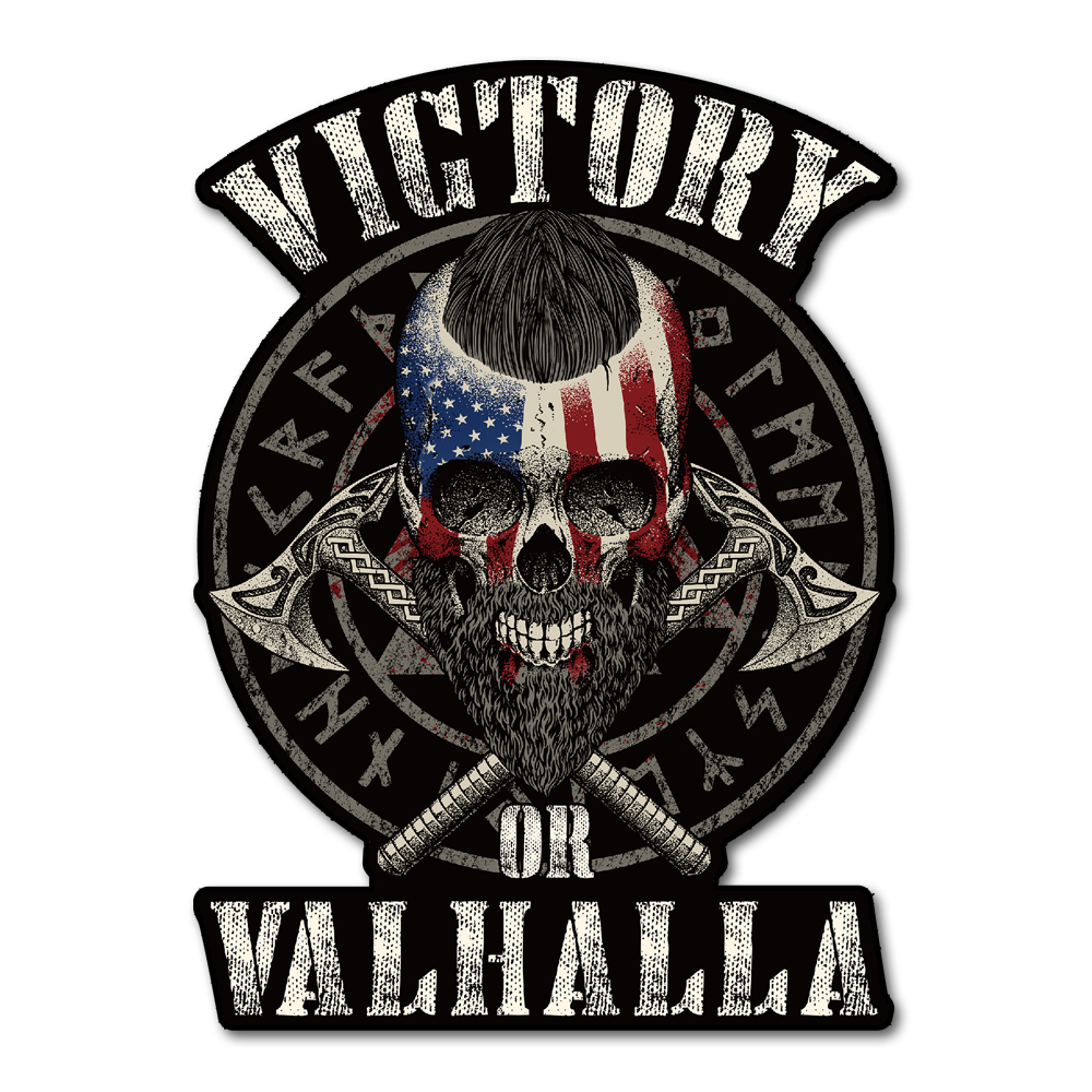 Victory or Valhalla Printed Patch