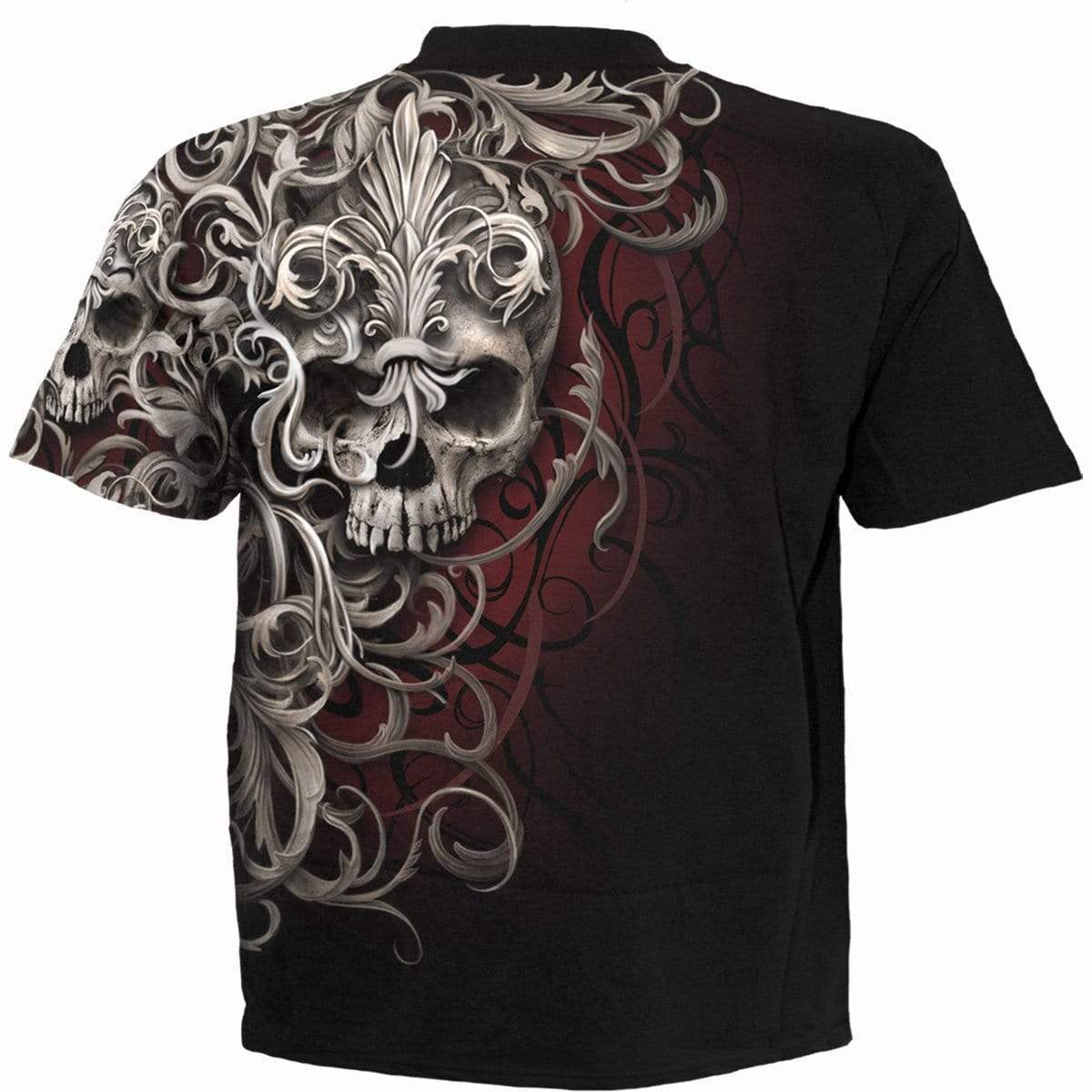 SKULL SHOULDER WRAP - Allover T-Shirt Black