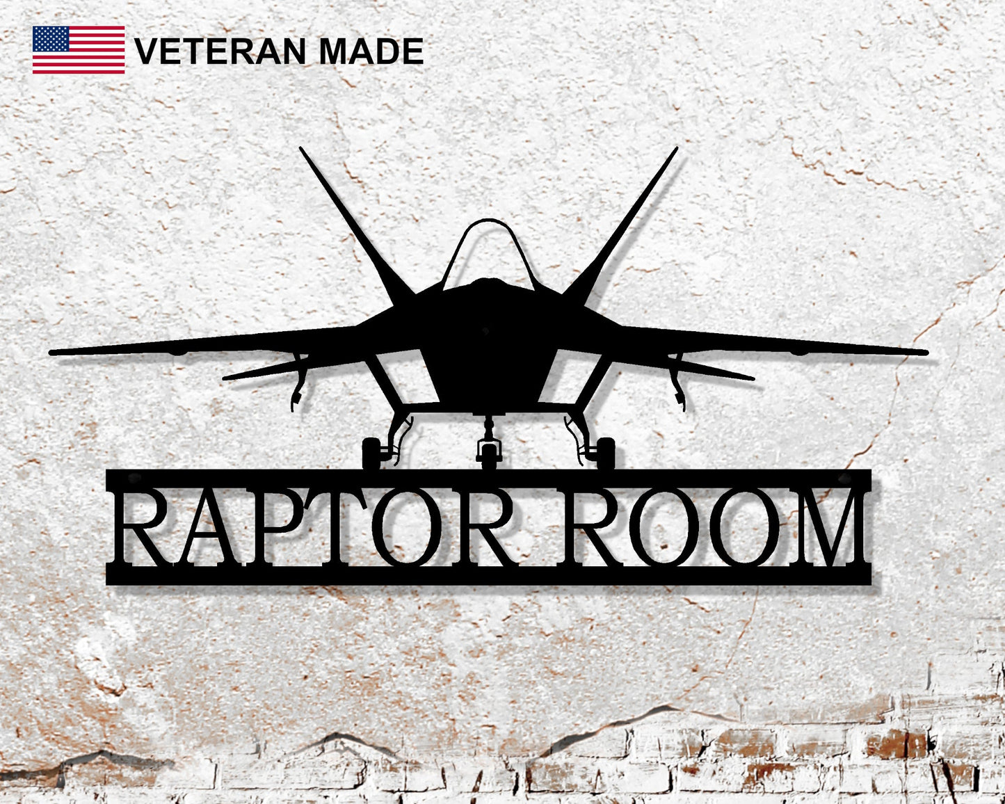 F-22 Raptor Fighter Jet Personalized Metal Sign