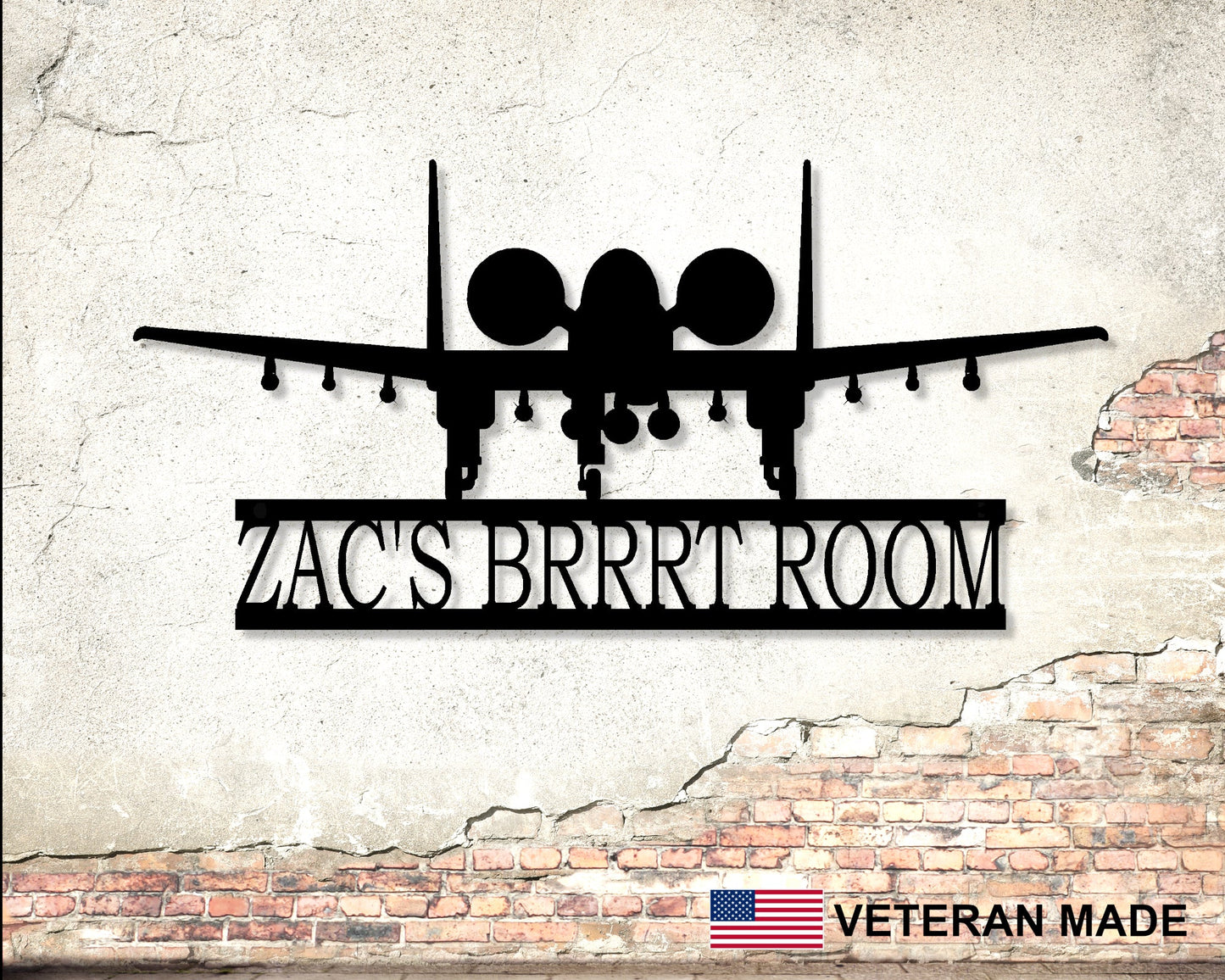 A-10 Warthog Aircraft Personalized Metal Sign