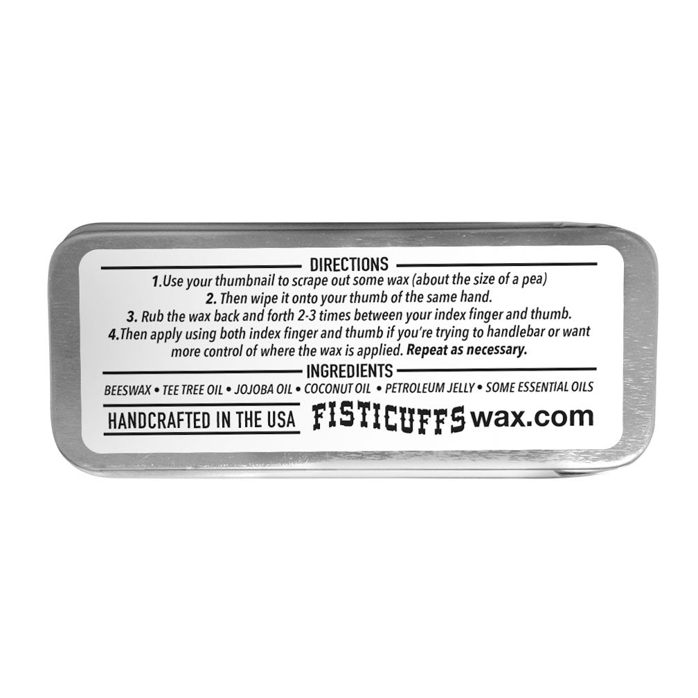 15g slide top tin of Fisticuffs Mustache Wax