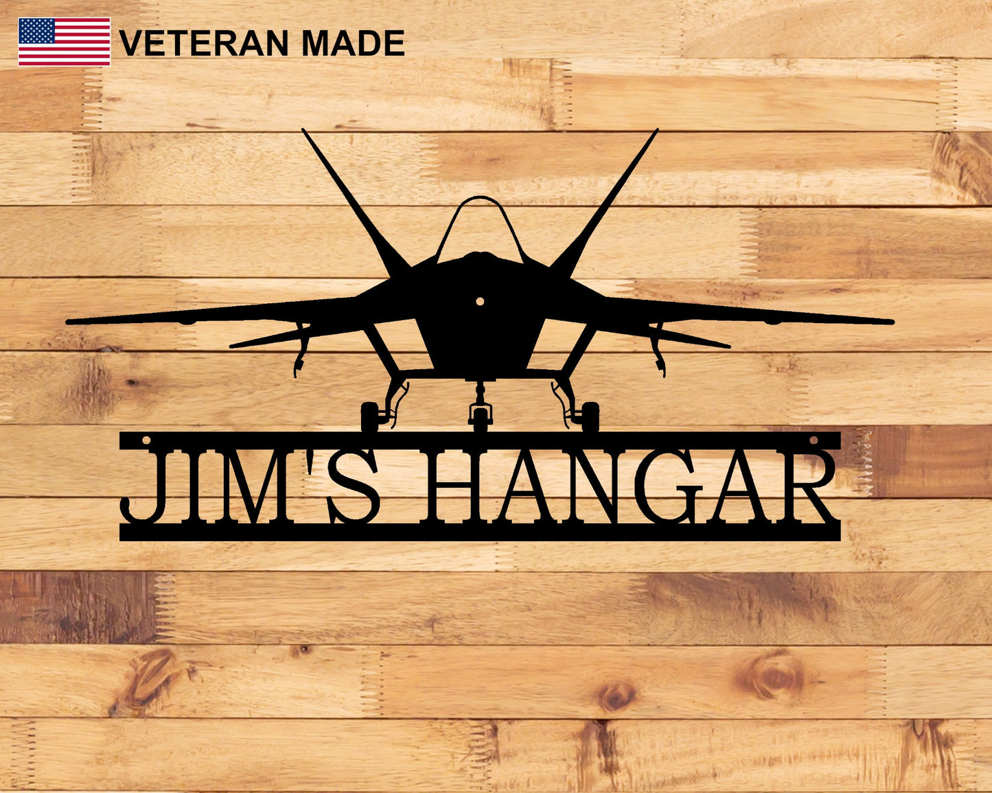 F-22 Raptor Fighter Jet Personalized Metal Sign